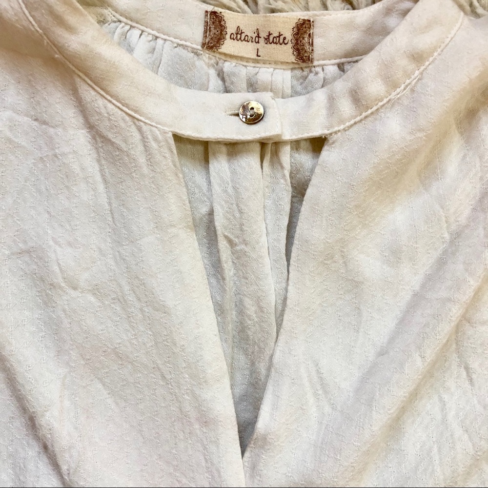 Altar’d State Embroidered Button Down Keyhole Top - Picture 5 of 7